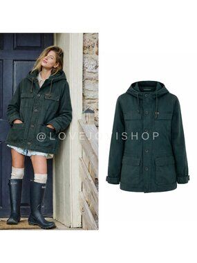 Jacket | Globe 'United by Fate' Blue Green Utility Barn Coat | Piped Seams | M